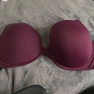 Burgundy bra
